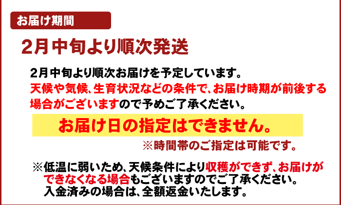 注文時注意【お届け期間】（デコポン）